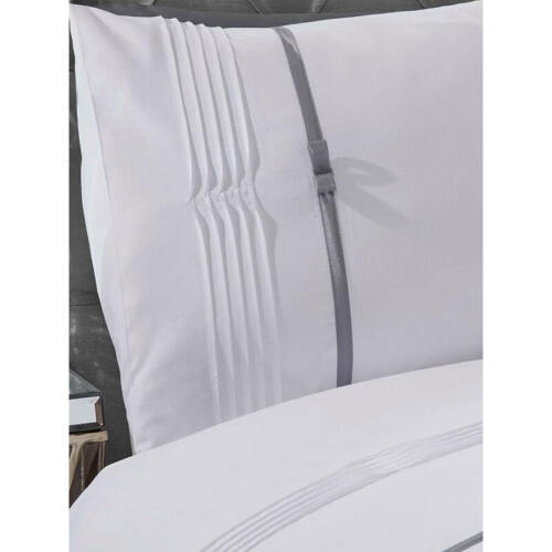 Clarissa Duvet Cover and Pillowcase Bed Set - Single, White 1