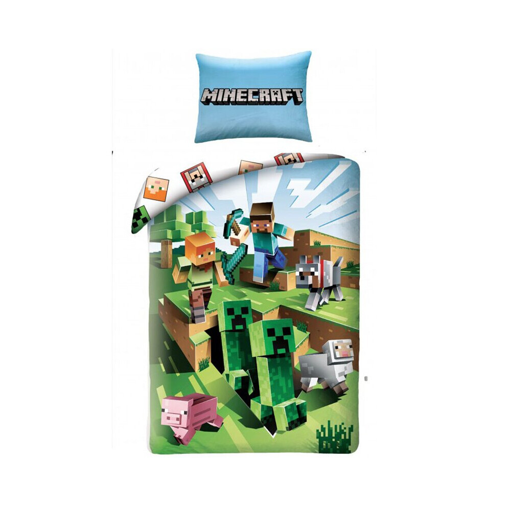 Minecraft Battle Single Cotton Duvet Cover Set - European Size