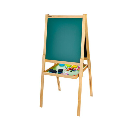 Deluxe Double Sided Black and White Board Easel with Accessories 1