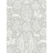 (Grey) Crown Archives Woodland Wallpaper