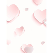 3D Hearts Glitter Wallpaper Pink Muriva J92603