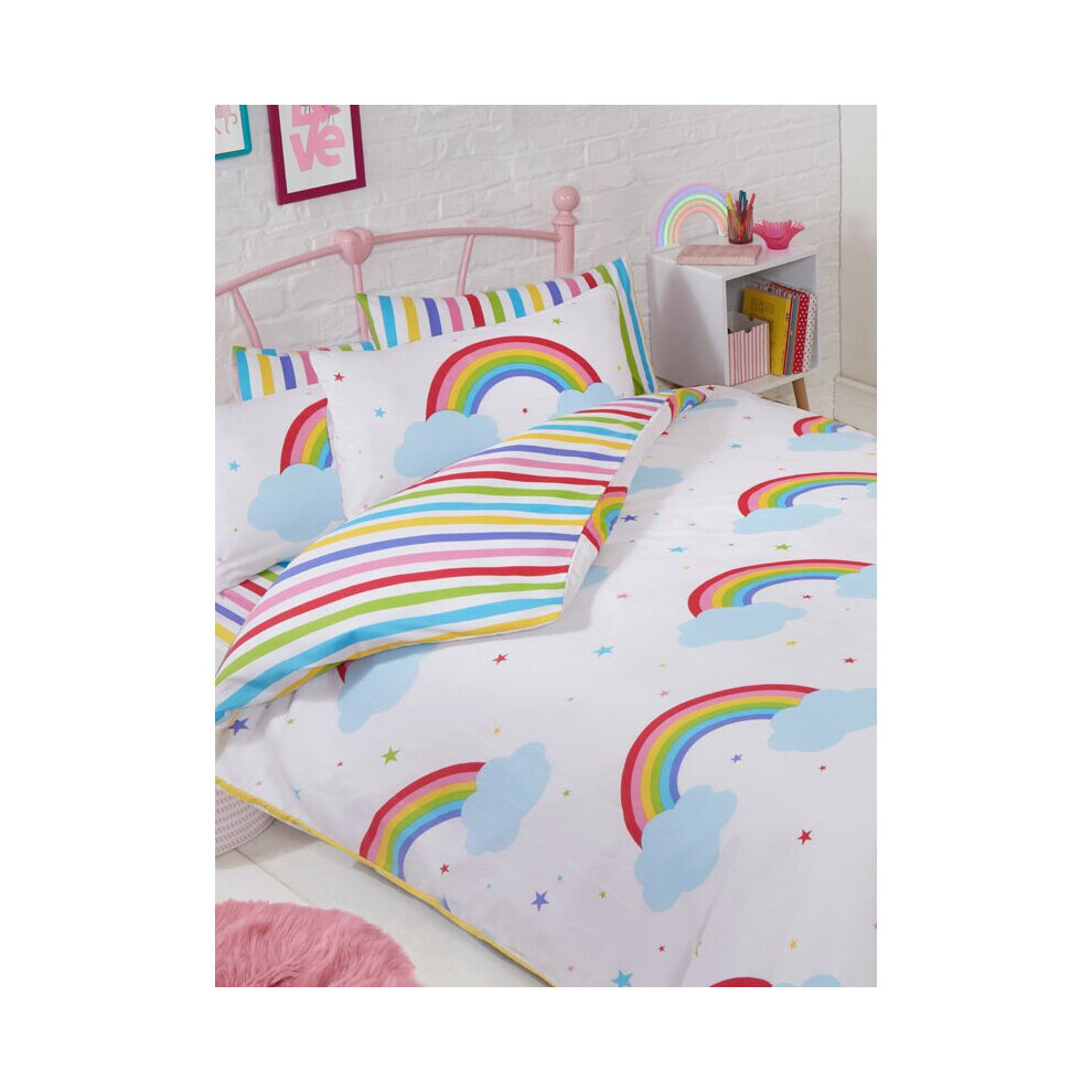 Rainbow Sky Double Duvet Cover and Pillowcase Set