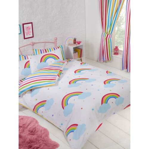 Rainbow Sky Double Duvet Cover and Pillowcase Set 2