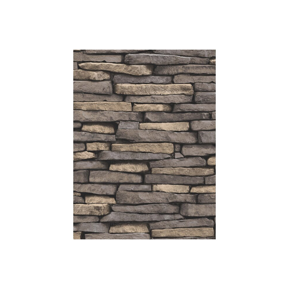 Natural Slate Stone Effect Wallpaper Fine Decor FD31293