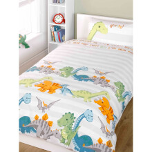 Dinosaurs Natural Junior Toddler Duvet Cover & Pillowcase Set