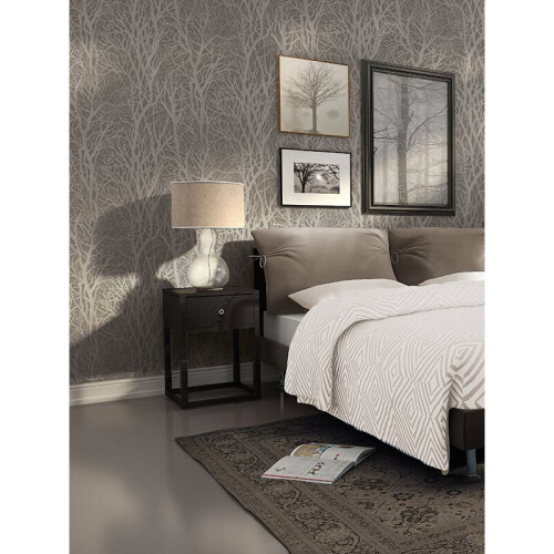 AS Creation Tree Branches Wallpaper Dark Grey and Silver AS Creation 30094-3 1