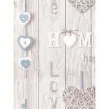 (Blue) Love Your Home Wallpaper Fine Decor