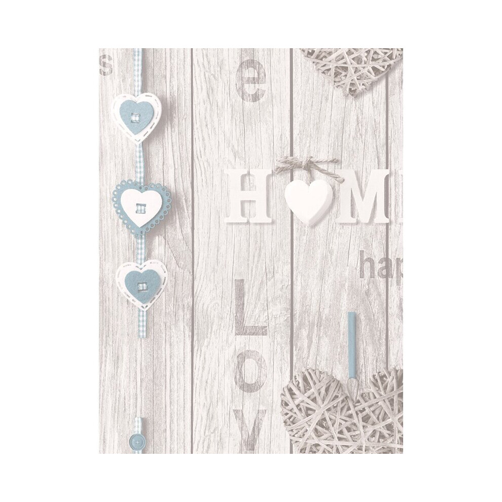 (Blue) Love Your Home Wallpaper Fine Decor