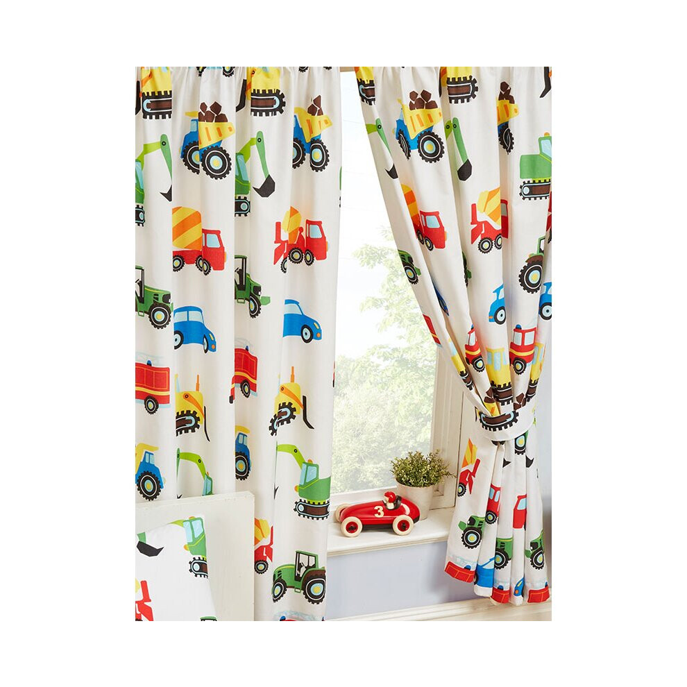 (66 X 72) Trucks and Transport Lined Curtains