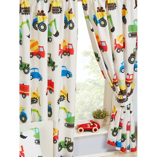 (66 X 54) Trucks and Transport Lined Curtains