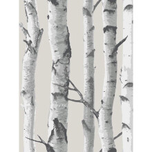NuWallpaper Birch Tree Peel And Stick Wallpaper Grey Fine Decor NU1650