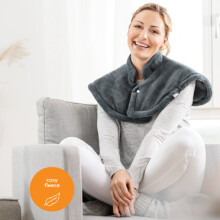 Beurer HK54 Shoulder & Neck Electric Heating Pad - Grey, Targeted Heat for Neck & Shoulders