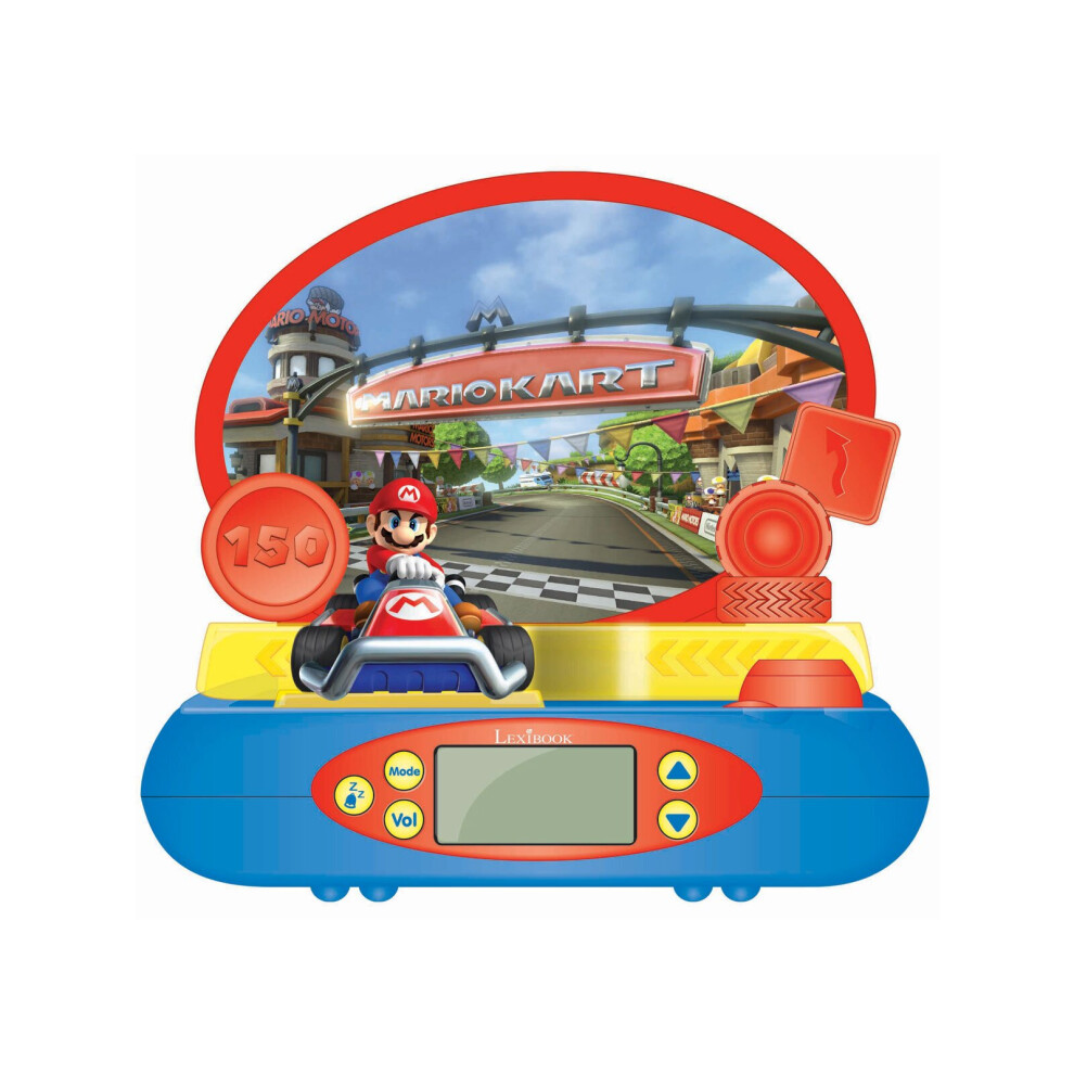 Super Mario Bros Nintendo Mario Kart Alarm Clock Projector