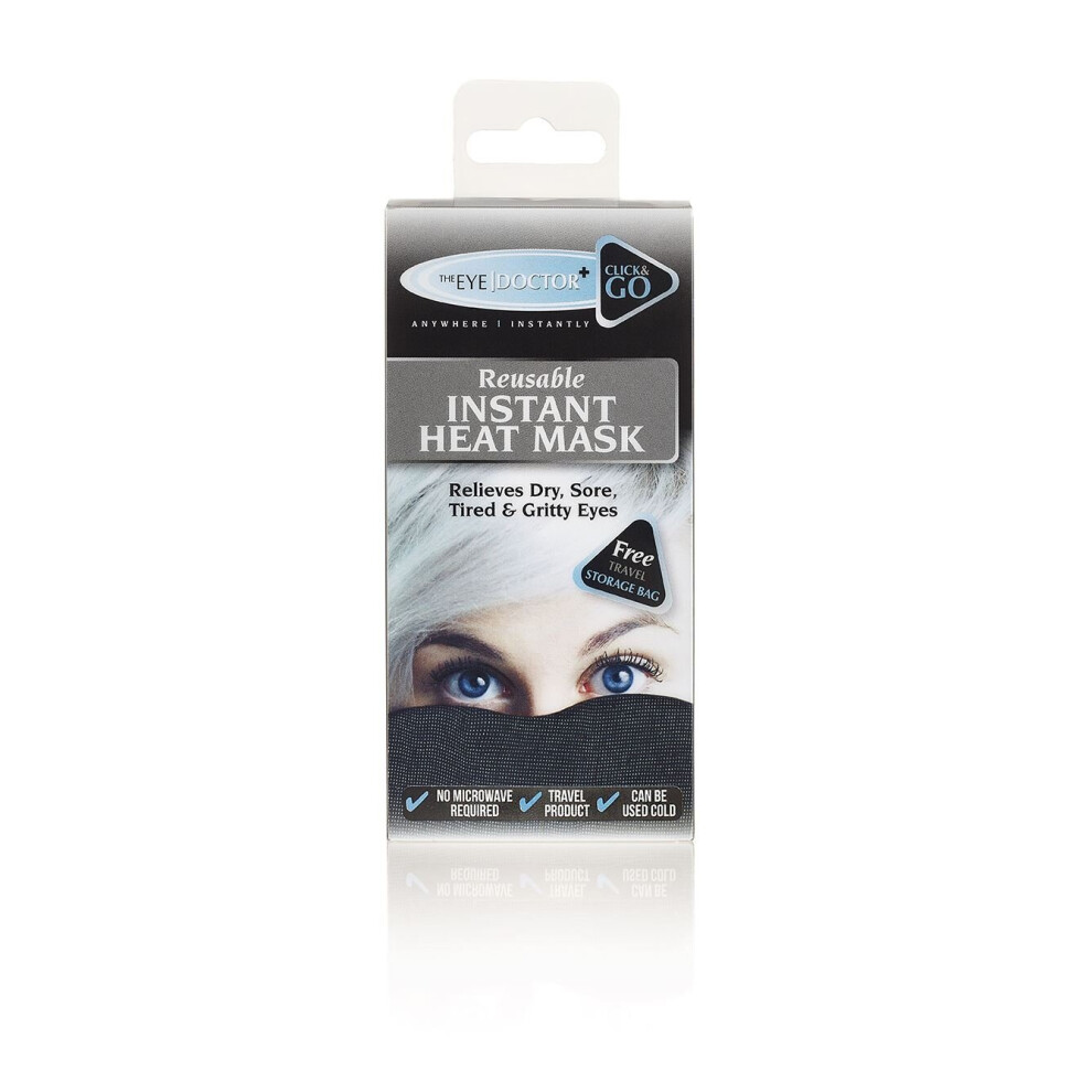 The Eye Doctor Click & Go Reusable Instant Heat Mask for Dry Sore Eyes