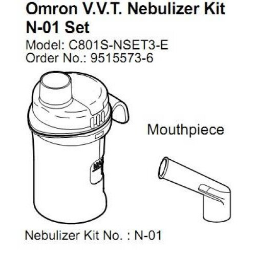 Omron VVT Nebuliser Kit Set N-01 9515573-6 for C-801 C-28P