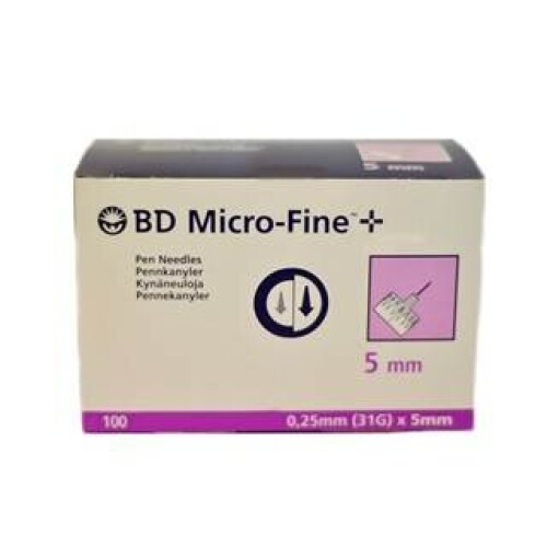 BD Micro-Fine Plus Insulin Pen Needles 5mm 31G (x100) 1