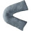 (Grey, Case Only) Teddy V Shaped Pillow Case Super Soft Warm & Cosy 1
