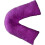 (Plum, Case Only) Teddy V Shaped Pillow Case Super Soft Warm & Cosy 1