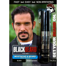 Blackbeard for Men Temporary Colour Beard Moustache Eyebrows BLACK
