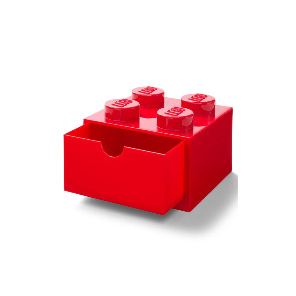 (Red) Lego Brick Storage Desk Drawer 4