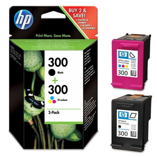 HP HP 300 Combo Multipack Black Tricolour Genuine