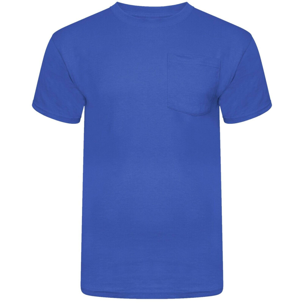 (Blue, S) Mens T Shirts Short Sleeve Fruit Of The Loom TShirts