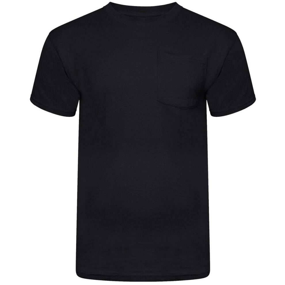 (Black, S) Mens T Shirts Short Sleeve Fruit Of The Loom TShirts