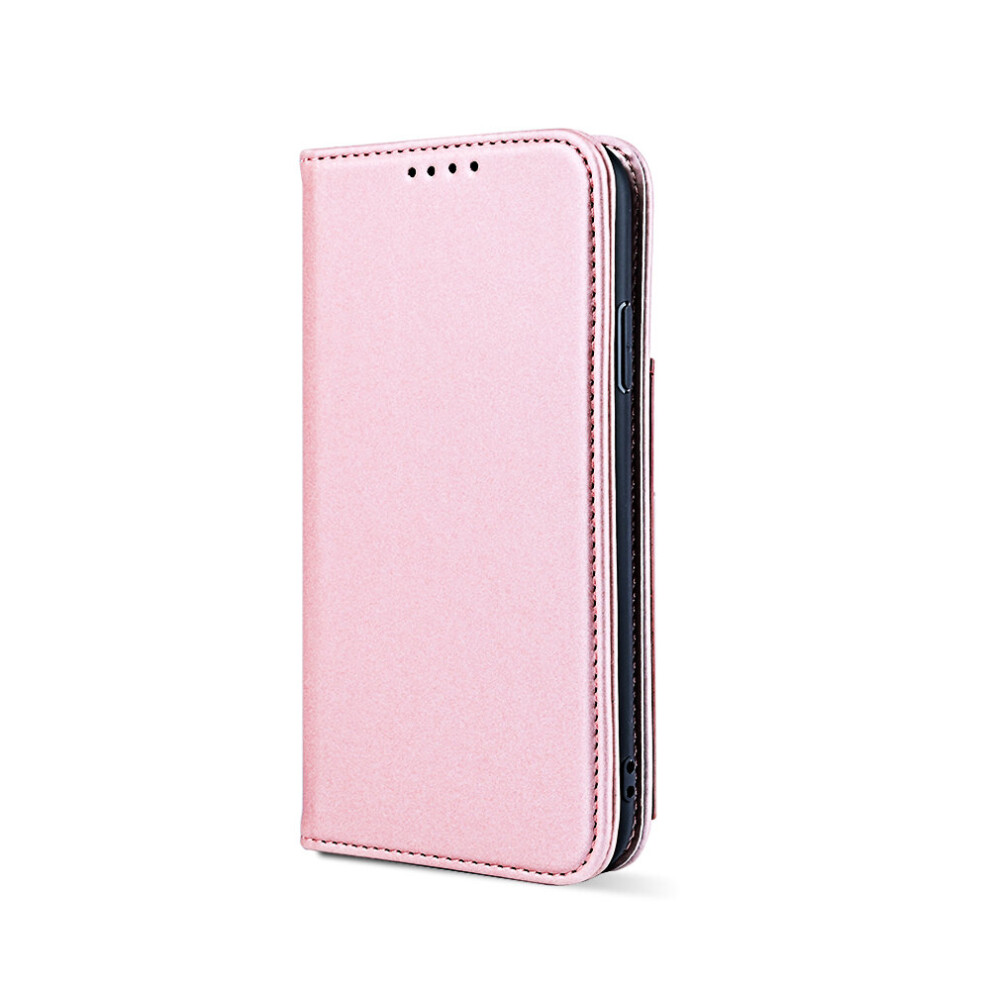 For iPhone 12 Mini 5.4 Pink Luxury PU Leather Wallet Case Flip Card Phone Cover