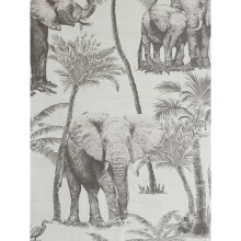 Safari Elephant Wallpaper Charcoal Arthouse 296700