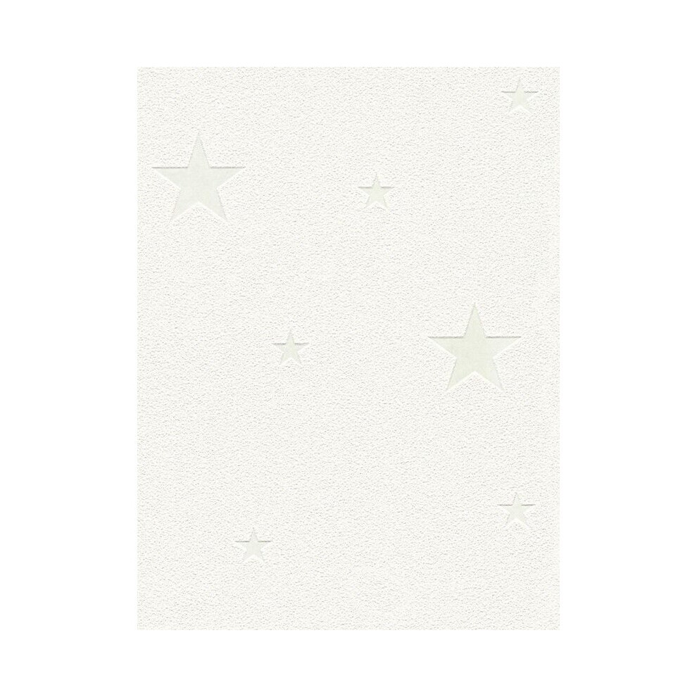 Glow in the Dark Stars Wallpaper White AS Creation 32440-1