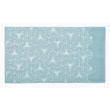 (Hand Towel, Duckegg) Allure Geometric Design 100% Cotton Bath Towels