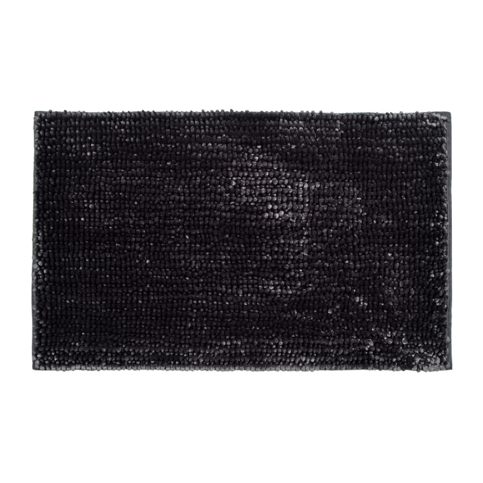 Allure Bath Fashions Grey (Charcoal ) Allure Luxury Velvet Chenille Bath Mat 50 X 80Cm