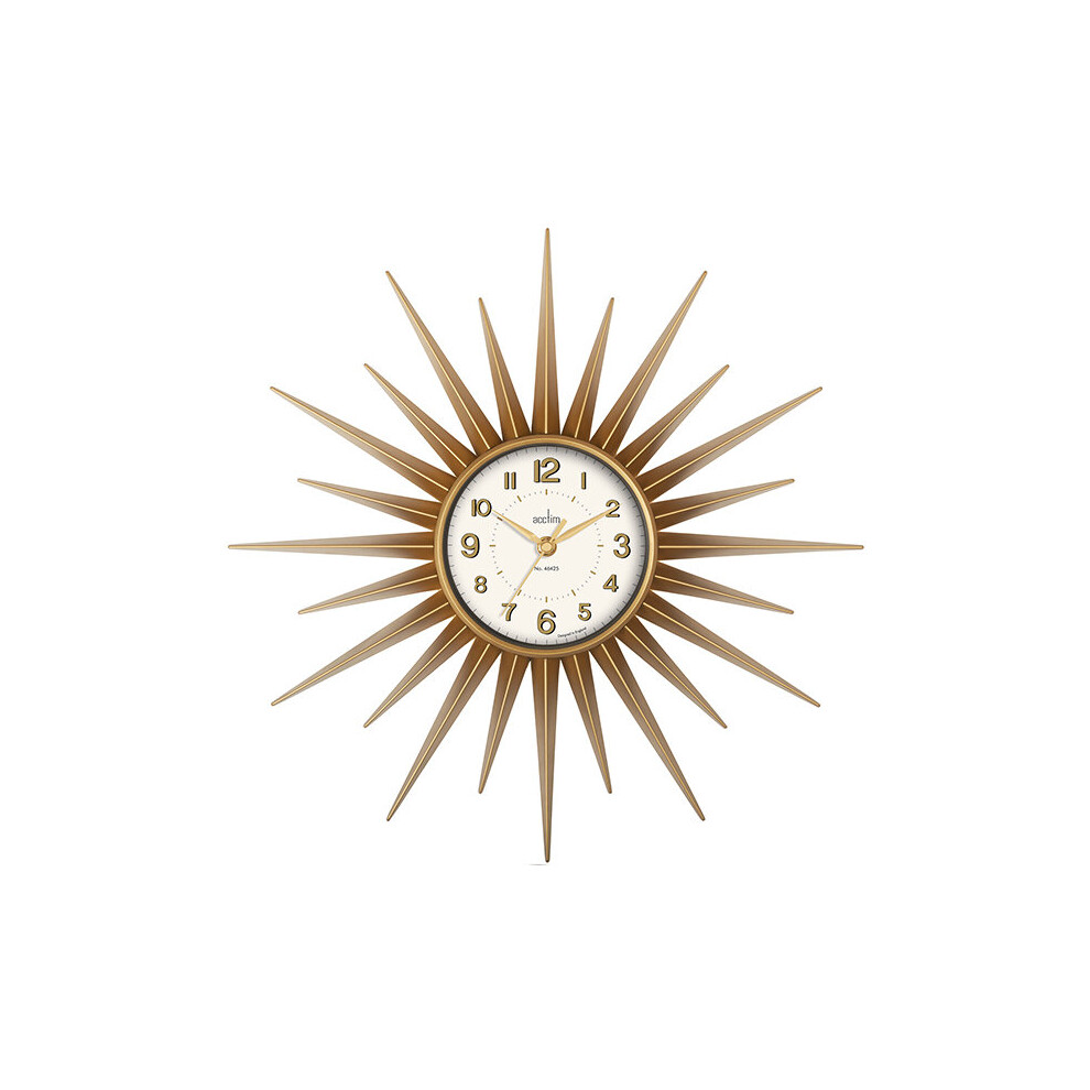 Acctim Stella Wall Clock Sprayed Gold