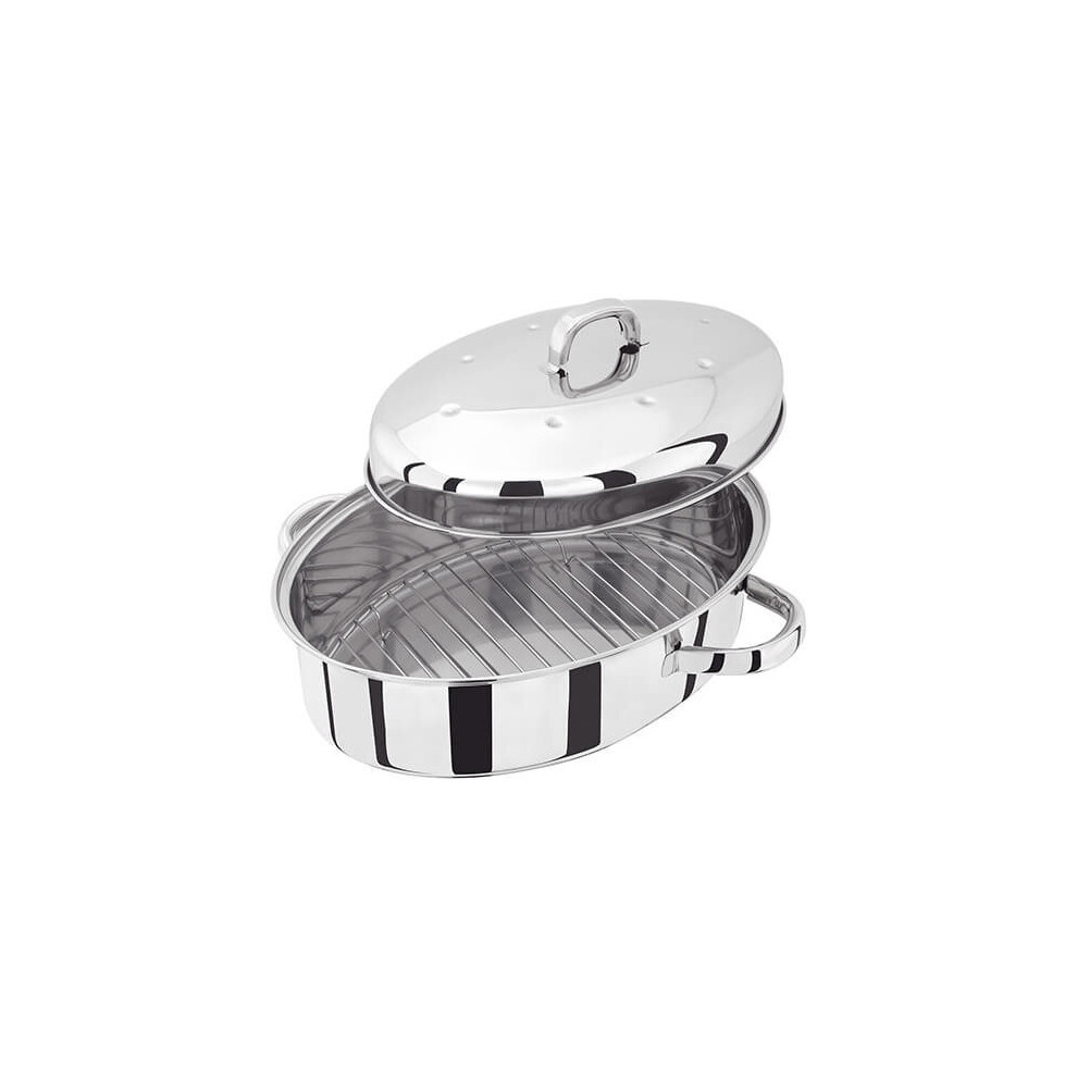 Judge TC121 36 x 26 cm High Oval Roaster with Self Basting Lid