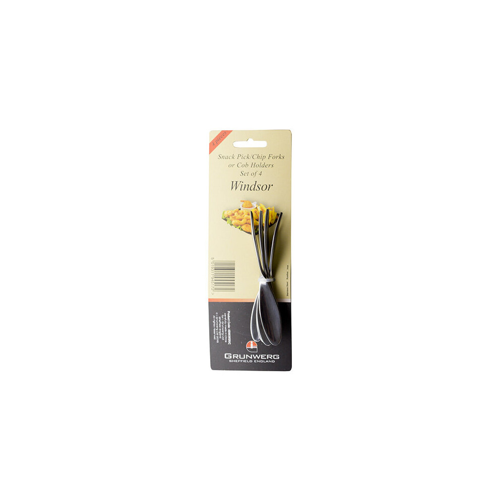 Grunwerg Windsor Set Of 4 Snack Picks / Forks