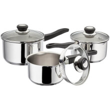 Judge Vista NEW 3 Piece Draining Saucepan Set