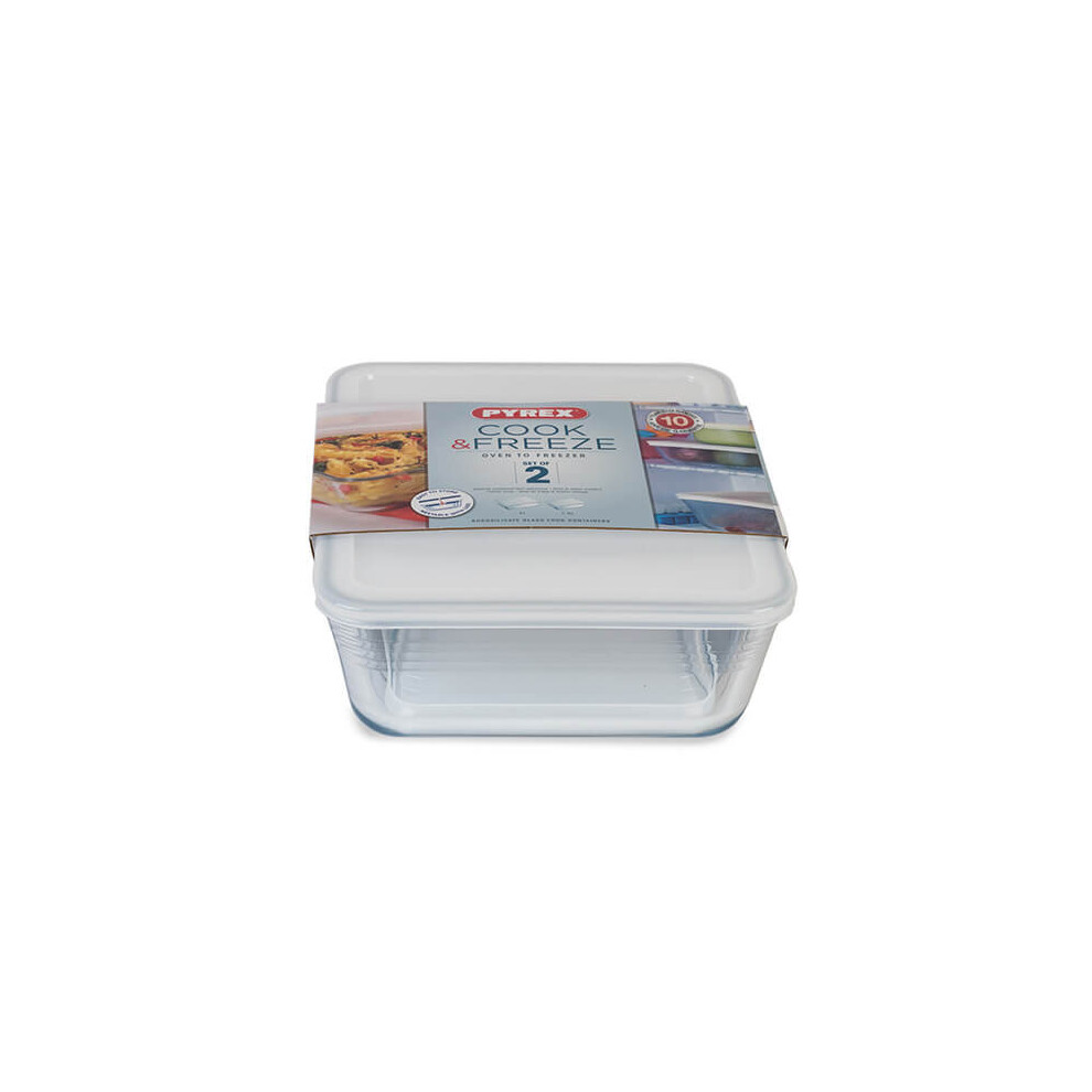 Pyrex Cook & Freeze 2 Piece Rectangular Storage Set