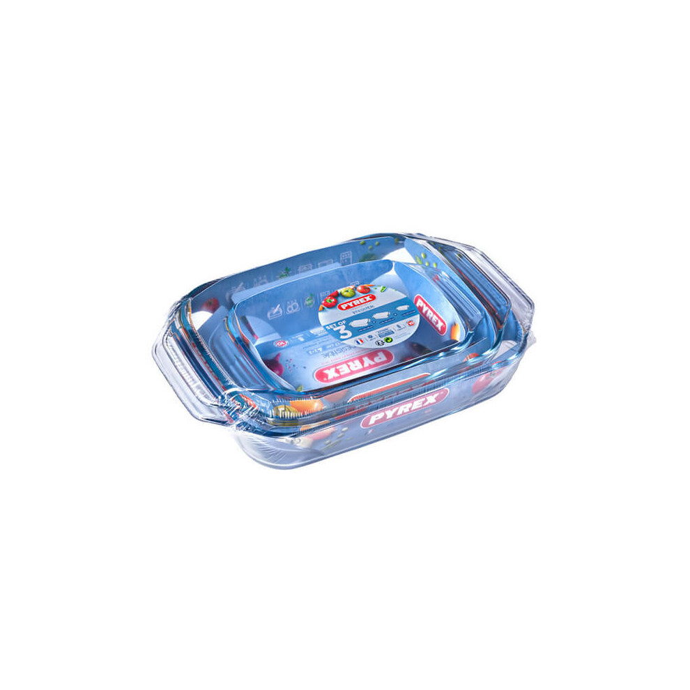 Pyrex 3 Piece Roaster Set