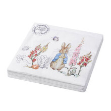Peter Rabbit Classic 3-Ply Napkins - Pack of 20, 33 x 33 cm, Printed with Non-Toxic Water-Soluble Dyes