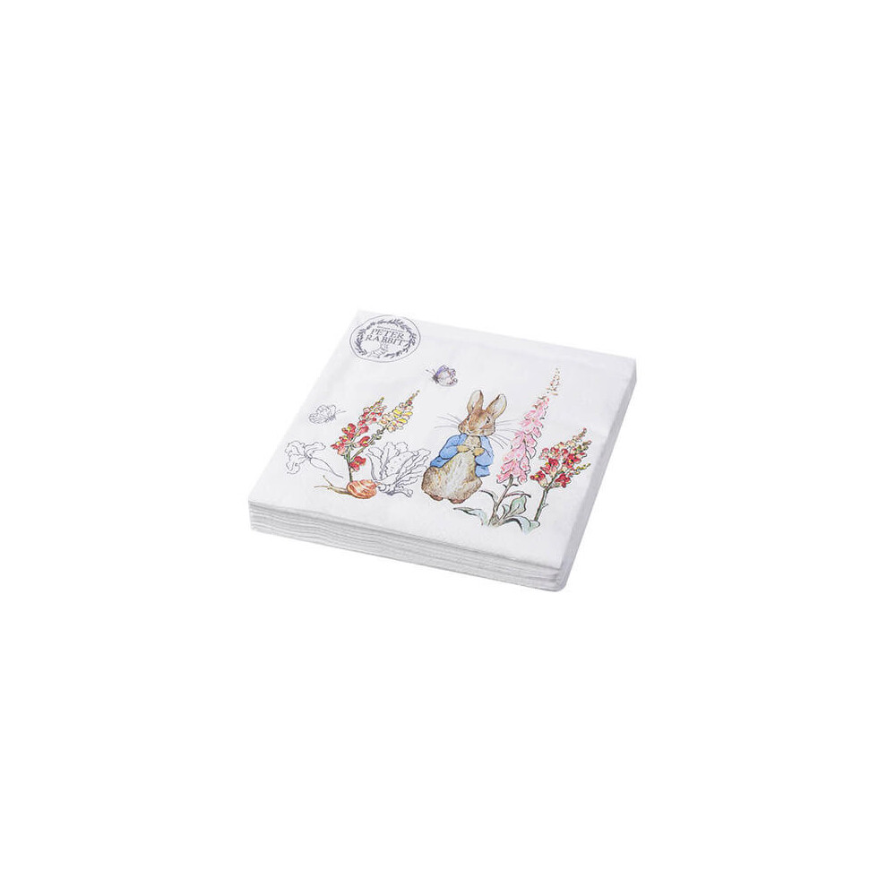 Peter Rabbit Classic 3-Ply Napkins - Pack Of 20, 33 X 33 Cm, Printed With Non-Toxic Water-Soluble Dyes