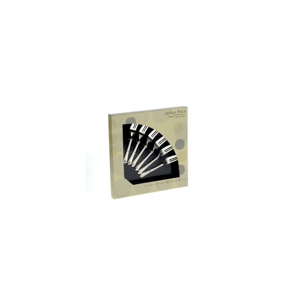 Arthur Price Classic Grecian Set Of 6 Pastry Forks