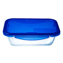 Pyrex Cook & Go â Rectangular Container with Lid 100% Waterproof, Suitable for oven and Microwave Food Container, 24 x 18 cm, 1.7 L