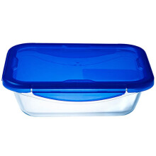 Rechteckige Box mit Deckel - PYREX - 1451028 - 30 x 23 cm - 3,30 L - Cook &amp; Go - Basis aus Borosilikatglas