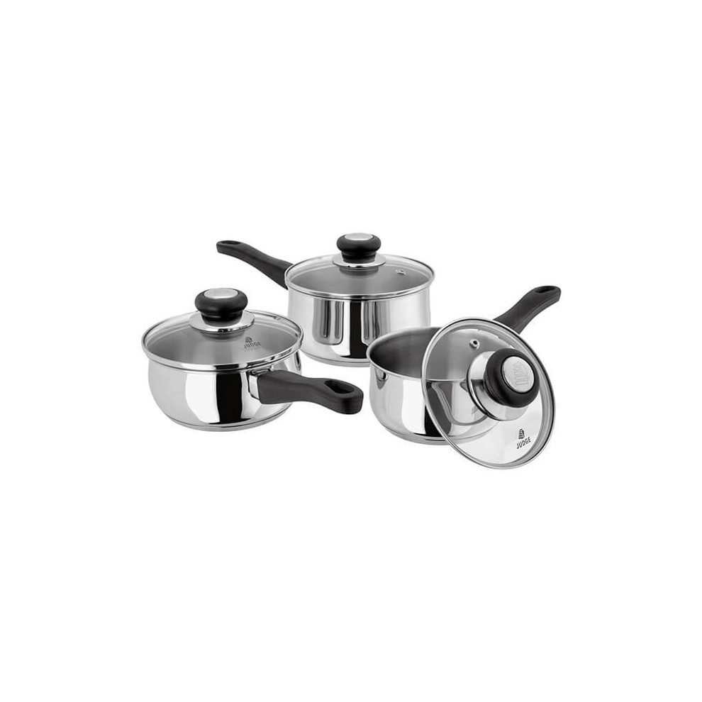 Judge Vista NEW 3 Piece Saucepan Set