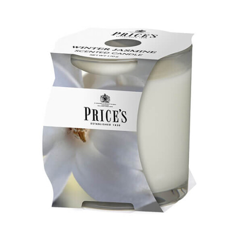 Price's Scented Glass Jar Candle – Household Odour Eliminator, Up To 30-Hour Burn (Yellow, Italian Made)