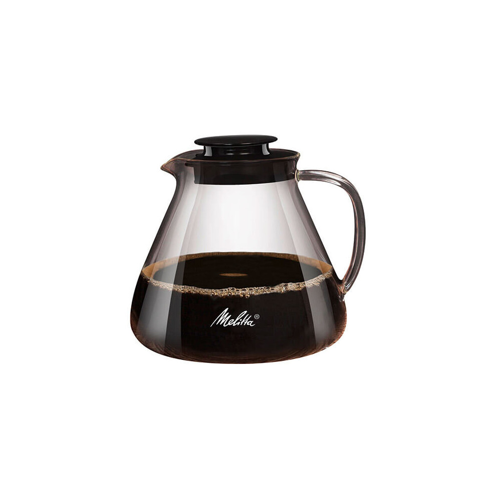 Melitta Glass Jug, 6761025, Coffee Jug for Manual Coffee Preparation, Used with Pour Over Filter Holder, Anti-burn handle, 1 L, Transparent