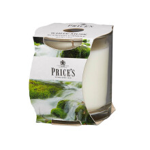 Price's Candles White Musk Scented candle in glass jar in cluster