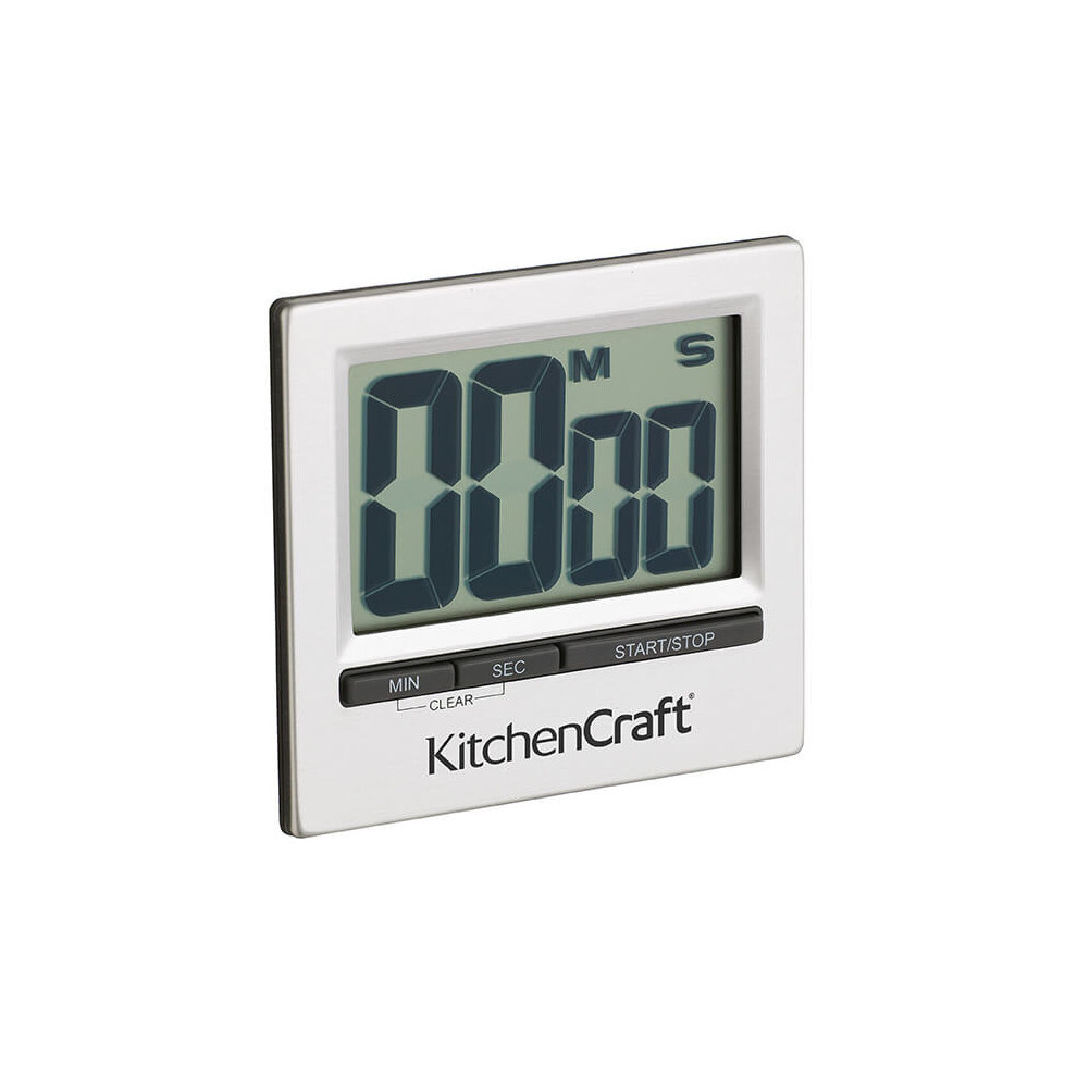 KitchenCraft Large Easy Read Chromed Timer