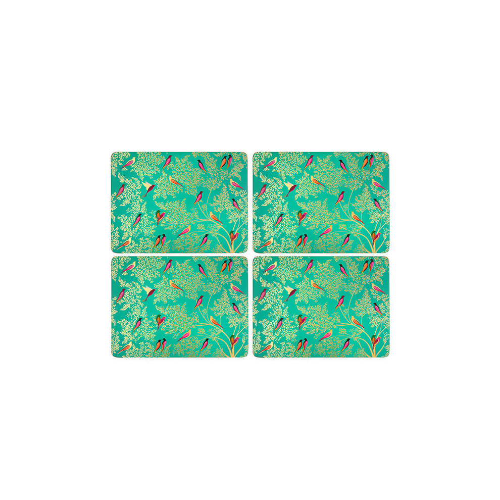 Sara Miller London Sara Miller Chelsea Collection Set Of 4 Green Placemats