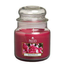 Price's Candles Magnolia Scented candle in MEDIUM GLASS JAR with glass lid